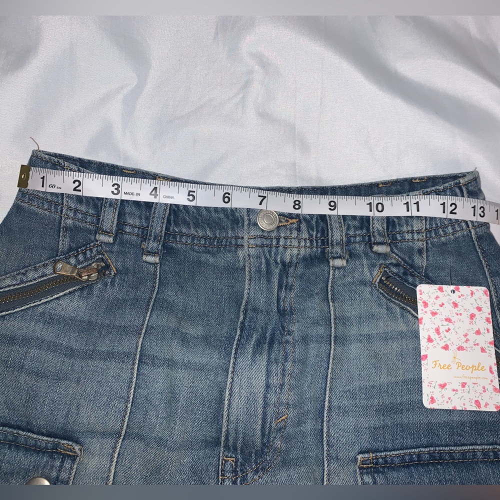 NWT Free People - We The Free Avenue Mini Denim Skirt Size 26 - Picture 7 of 15